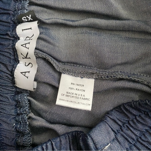 Anthropologie Askari Dark Chambray Flutter Shorts Size XS - Picture 7 of 10